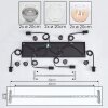 Koyoto Suspension, Boule lumineuse, Suspension Ambre, Clair, Fumé, 6 lumières