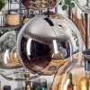 Koyoto Suspension, Boule lumineuse, Suspension Ambre, Chrome, Clair, Fumé, 6 lumières