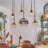 Koyoto Suspension, Boule lumineuse, Suspension Ambre, Clair, Fumé, 6 lumières