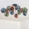 Ripoll Plafonnier, Boule lumineuse Bleu, Vert, Cuivré, 12 lumières