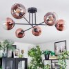 Koyoto Plafonnier, Boule lumineuse 78 cm Clair, Cuivré, 6 lumières