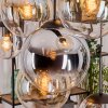 Gastor Suspension, Boule lumineuse, Suspension Ambre, Chrome, Clair, Fumé, 8 lumières
