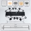 Gastor Suspension, Boule lumineuse, Suspension Ambre, Clair, Fumé, 8 lumières