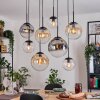 Gastor Suspension, Boule lumineuse, Suspension Ambre, Clair, Fumé, 8 lumières