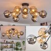 Koyoto Plafonnier, Boule lumineuse 82 cm Ambre, Fumé, 10 lumières