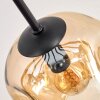 Koyoto Plafonnier, Boule lumineuse 82 cm Ambre, Fumé, 10 lumières