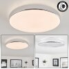 Plafonnier Makak LED Chrome, Blanc, 1 lumière