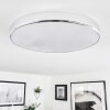 Plafonnier Makak LED Chrome, Blanc, 1 lumière