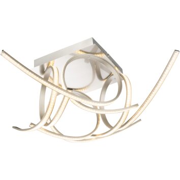 Plafonnier Globo CAGUA LED Nickel mat, 1 lumière