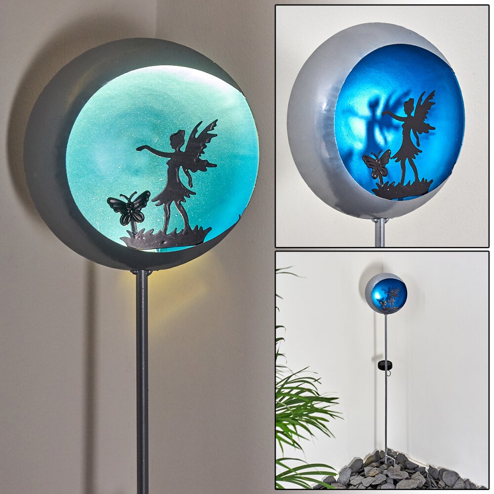 lampe solaire Loano LED Bleu, Argenté, 1 lumière main product photo