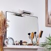 lampe miroir Morges LED Brun foncé, Nickel mat, 2 lumières