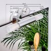 lampe miroir Morges LED Brun foncé, Nickel mat, 2 lumières