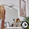 lampe miroir Morges LED Chrome, Blanc, 1 lumière