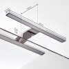 lampe miroir Morges LED Chrome, Blanc, 1 lumière