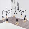 Suspension Cuyama Noir, 4 lumières