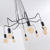 Suspension Cuyama Noir, 4 lumières