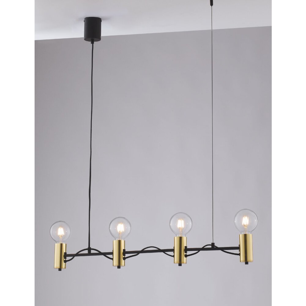 Suspension Gnarp Noir doré, 4 lumières main product photo