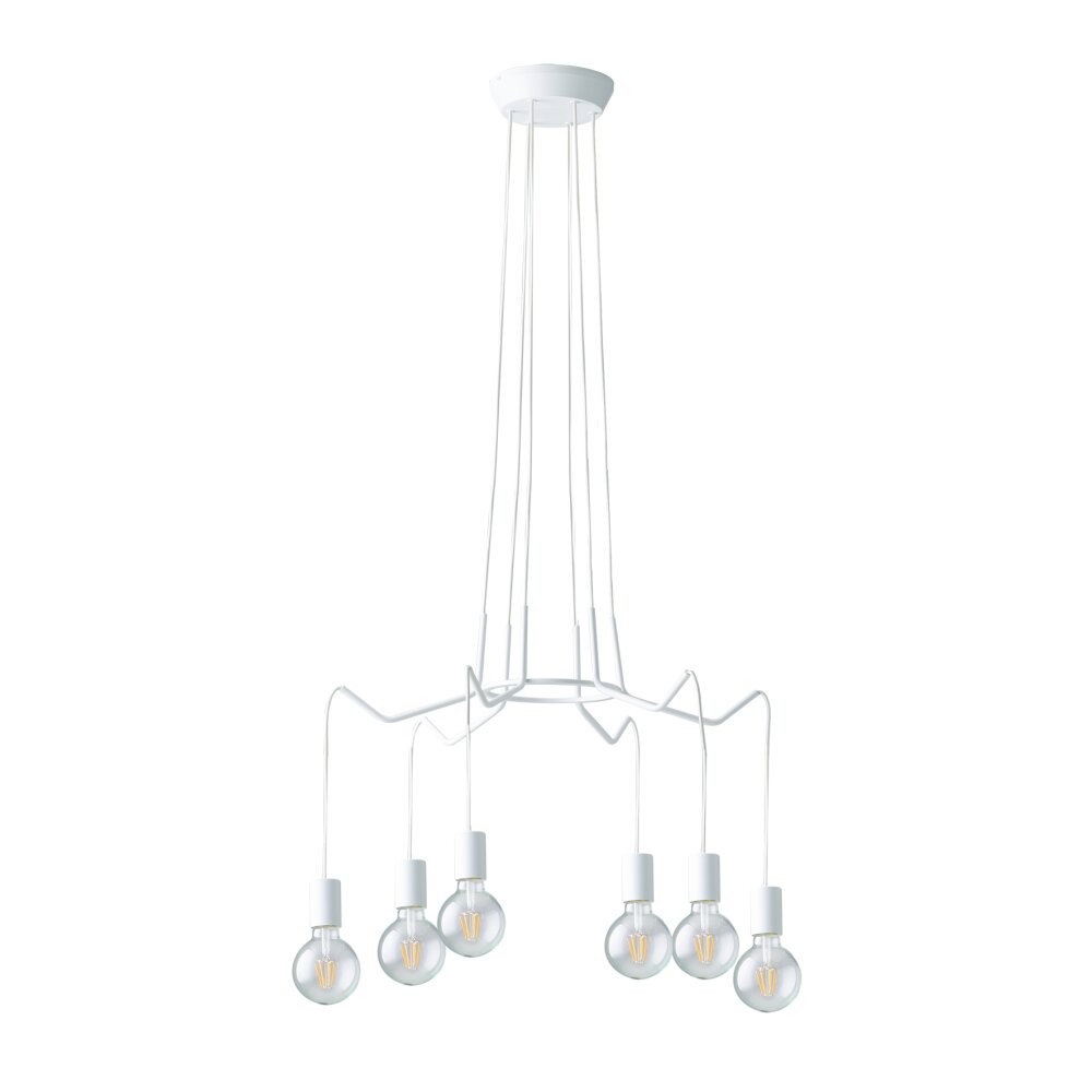 Suspension Cuyama Blanc, 6 lumières main product photo