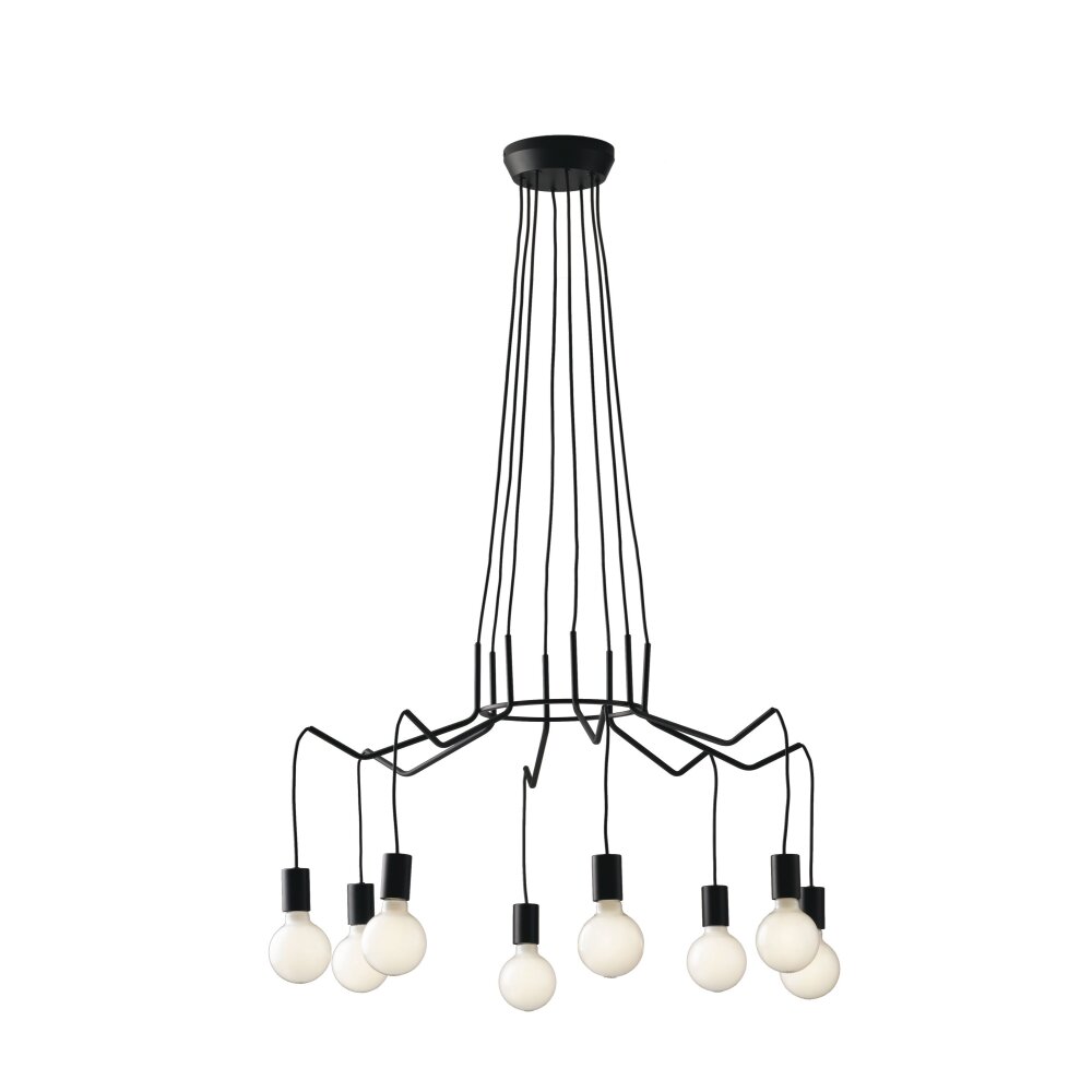 Suspension Cuyama Noir, 4 lumières main product photo