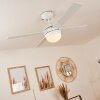 Ventilateur de plafond Hausvik Brun, Blanc, 1 lumière, Télécommandes