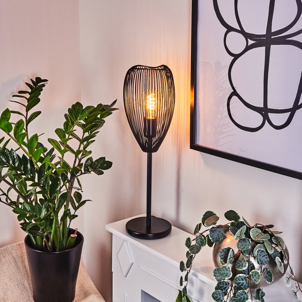 Lampe de table Forel Noir, 1 lumière main product photo