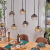 Ripoll Suspension, Boule lumineuse, Suspension Ambre, Clair, Fumé, 6 lumières