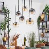 Ripoll Suspension, Boule lumineuse, Suspension Ambre, Clair, Fumé, 6 lumières