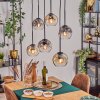Ripoll Suspension, Boule lumineuse, Suspension Ambre, Clair, Fumé, 6 lumières