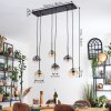 Ripoll Suspension, Boule lumineuse, Suspension Ambre, Clair, Fumé, 6 lumières