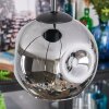 Ripoll Suspension, Boule lumineuse, Suspension grappe Ambre, Chrome, Clair, Fumé, 4 lumières