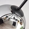 Koyoto Plafonnier, Boule lumineuse 86 cm Ambre, Chrome, Clair, Fumé, 8 lumières