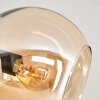 Koyoto Plafonnier, Boule lumineuse 86 cm Ambre, Chrome, Clair, Fumé, 8 lumières