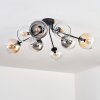 Koyoto Plafonnier, Boule lumineuse 86 cm Ambre, Clair, Fumé, 8 lumières