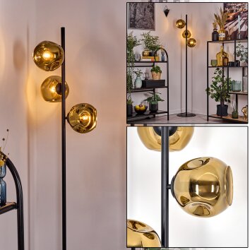 Ripoll Boule lumineuse, Lampadaire Or, 3 lumières