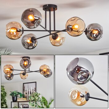 Ripoll Plafonnier, Boule lumineuse Ambre, Fumé, 6 lumières