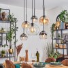 Koyoto Suspension, Boule lumineuse, Suspension Ambre, Clair, Fumé, 6 lumières