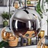 Koyoto Suspension, Boule lumineuse, Suspension Ambre, Chrome, Clair, Fumé, 6 lumières
