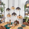Koyoto Suspension, Boule lumineuse, Suspension Ambre, Clair, Fumé, 6 lumières