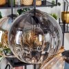 Koyoto Suspension, Boule lumineuse, Suspension Ambre, Clair, Fumé, 6 lumières