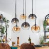 Koyoto Suspension, Boule lumineuse, Suspension Ambre, Clair, Fumé, 6 lumières