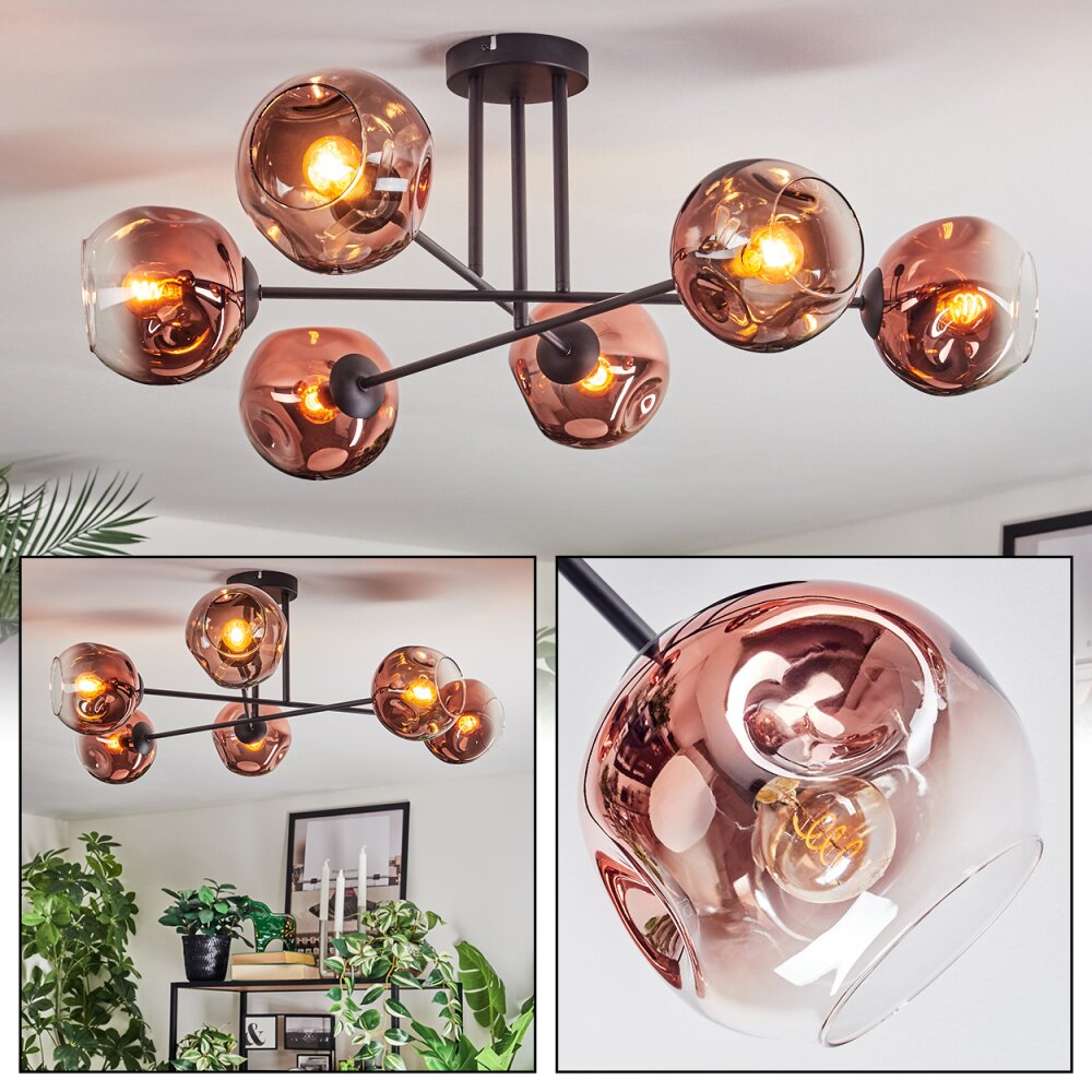 Ripoll Plafonnier, Boule lumineuse Clair, Cuivré, 6 lumières main product photo