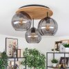 Koyoto Plafonnier, Boule lumineuse Écru, Noir, 3 lumières
