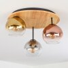Koyoto Plafonnier, Boule lumineuse Écru, Noir, 3 lumières