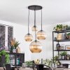 Koyoto Suspension, Boule lumineuse, Suspension grappe Ambre, 4 lumières