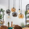 Ripoll Suspension, Boule lumineuse, Suspension Ambre, Clair, Fumé, 6 lumières