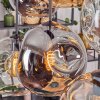 Ripoll Suspension, Boule lumineuse, Suspension Ambre, Clair, Fumé, 6 lumières