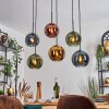 Koyoto Suspension, Boule lumineuse, Suspension Bleu, Or, Vert, Cuivré, 6 lumières