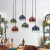 Koyoto Suspension, Boule lumineuse, Suspension Bleu, Vert, Clair, Cuivré, 6 lumières