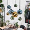 Ripoll Suspension, Boule lumineuse, Suspension Écru, Noir, 8 lumières