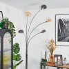 Nikkala Lampadaire Chrome, Blanc, 5 lumières